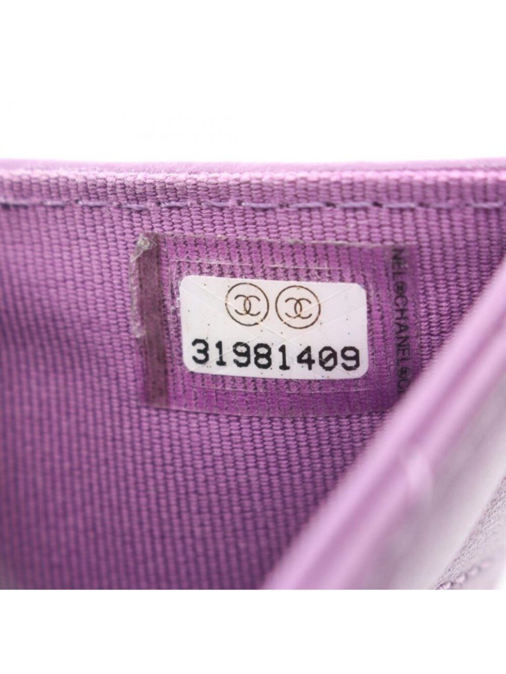Chanel Trifold Wallet Classic Small Flap Quilted Purple Lambskin - Picture 6 of 12